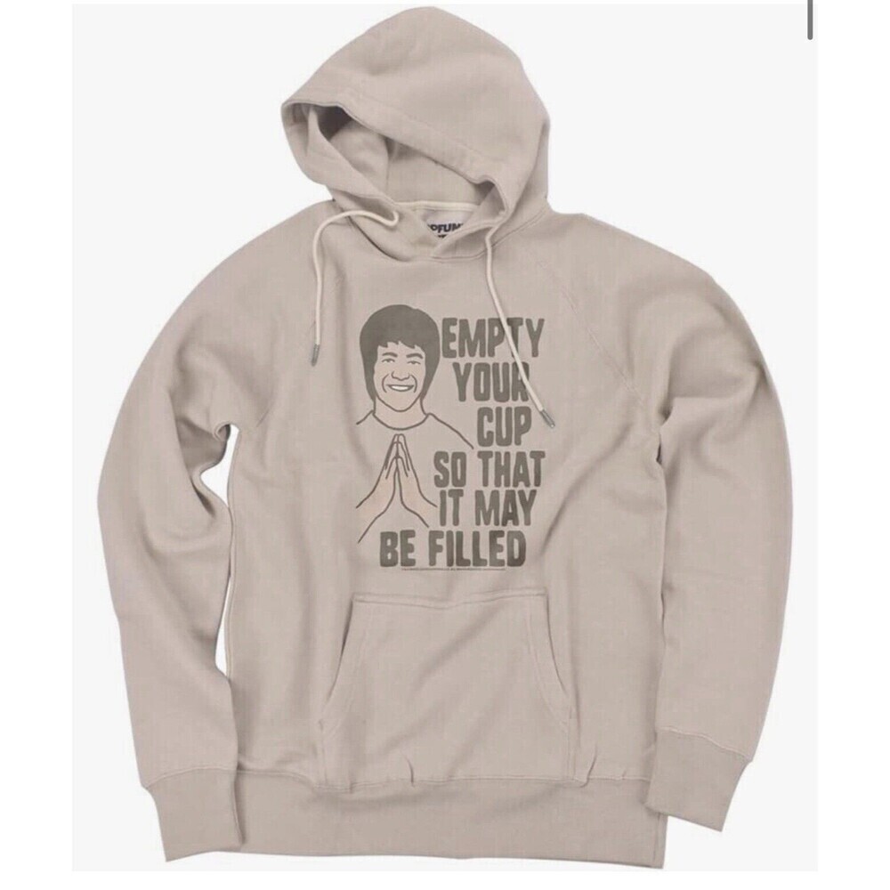 Popfunk Bruce Lee The Open Minded Official Premium Ultrasoft Tri-Blend Hoodie L